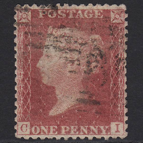 GB QV 1857 1d Rose-red (Plate 56) SG40-C10(1) CI GU Light Cancel