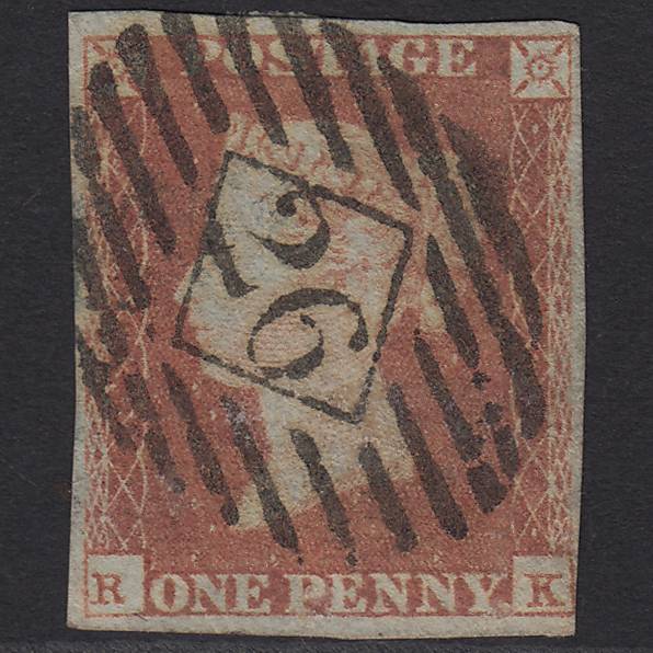 GB QV 1841 1d Red-brown (Plate 88) SG8-B1(1) RK GU London D&S 26