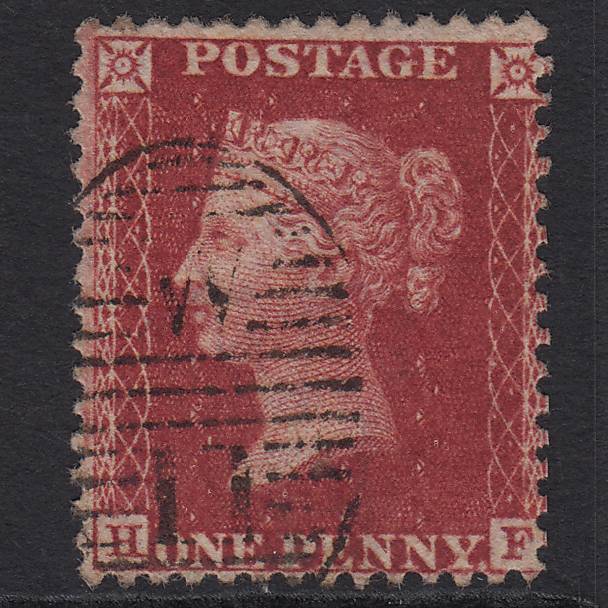 GB QV 1857 1d Rose-red (Plate 60) SG40-C10(1) HF FU London D&S W11
