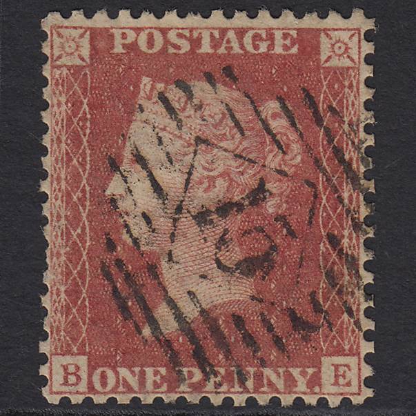 GB QV 1857 1d Rose-red Pl 48 SG40-C10(1) BE GU London IS 15 Well Centred