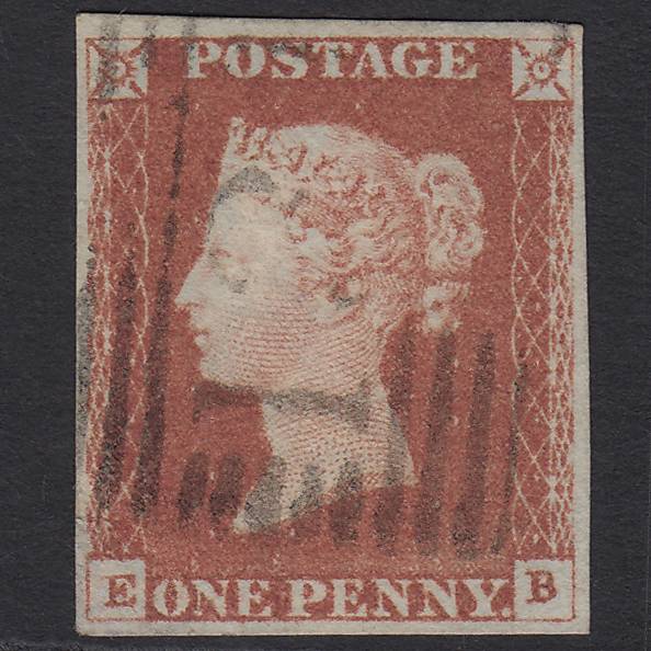 GB QV 1841 1d Red-brown Pl 69 SG8-B1(1) EB FU 4 Margins Edinburgh 131