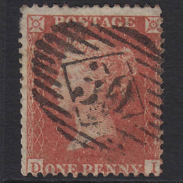 GB QV 1857 1d Dull Red Transitional (Plate 42) SGC9(5) GU London IS Cancel