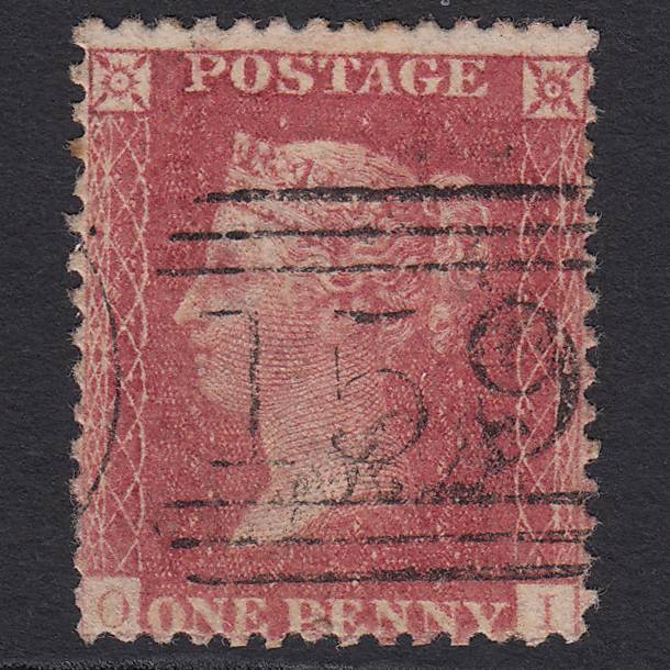 GB QV 1857 1d Rose-red (Plate 58) SG40-C10(1) OI GU Glasgow 159
