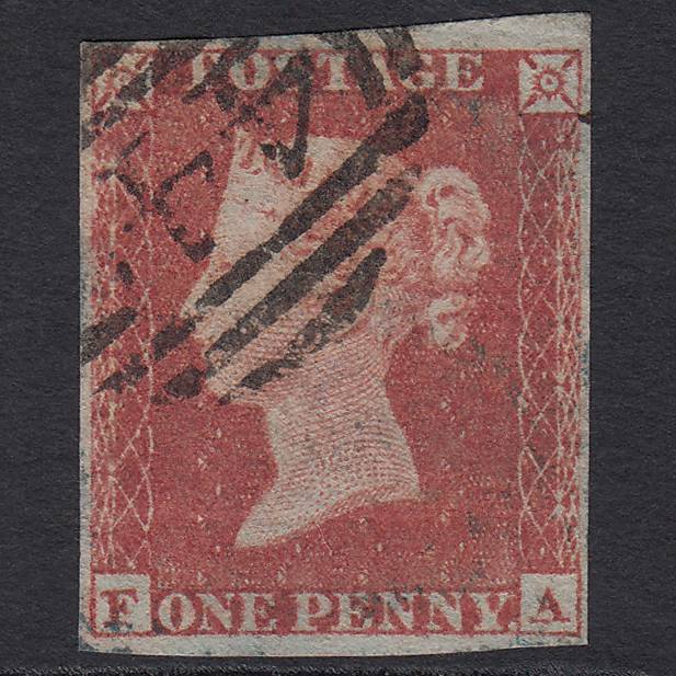 GB QV 1841 1d Red-brown (Plate 160) SG8-B2(1) FA GU 4 Margins