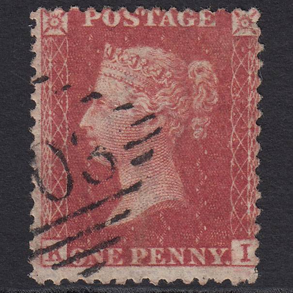 GB QV 1857 1d Rose-red (Plate 36) SG40-C10(1) KI FU Ireland