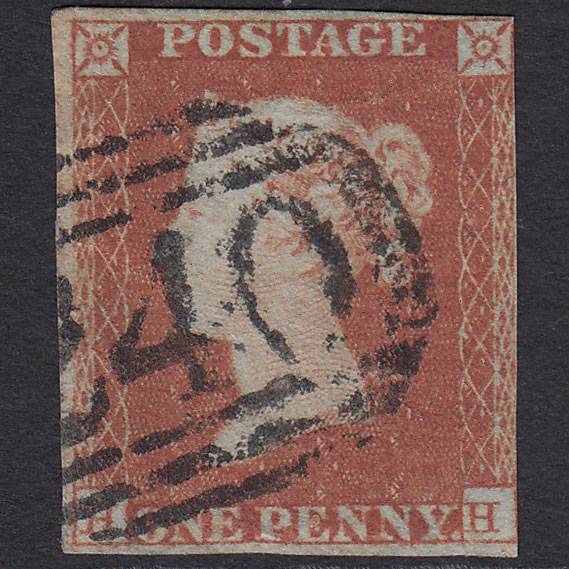 GB QV 1841 1d Red-brown (Plate 106) SG8-B1(1) HH GU nr 4 Margins Deal 240