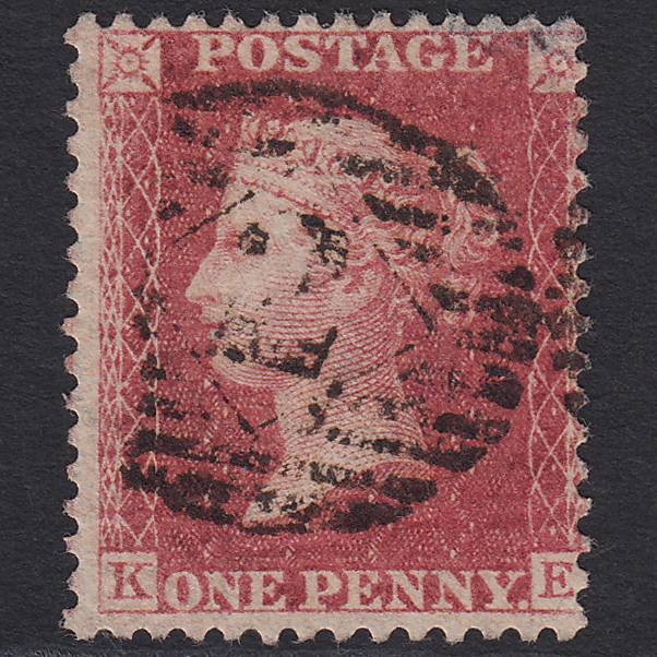 GB QV 1863 1d Rose-red (Plate 50) SG42-C12(1) KE FU London IS 2