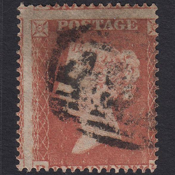 GB QV 1854 1d Red-brown (Plate 172) SG17-C1(1) BK GU Large Misperf