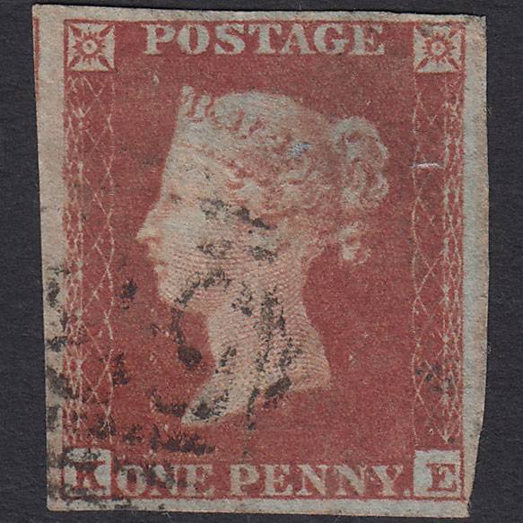 GB QV 1841 1d Red-brown (Plate 152) SG8-B2(1) KE FU 4 Margins