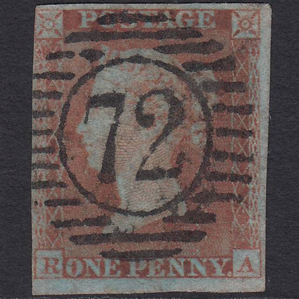 GB QV 1841 1d (Plate 161) SG9-B2(3) RA FU nr 4M London D&S 72 Late Usage