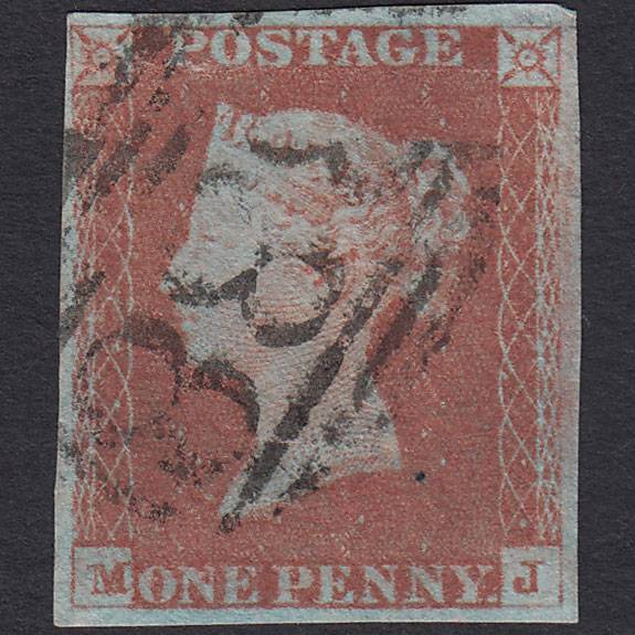 GB QV 1841 1d Red-brown (Plate 70) SG8-B1(1) MJ GU 4 Margins