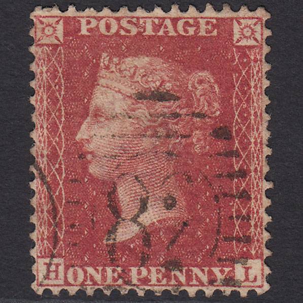 GB QV 1857 1d Pl 49 SG40-C10(1) HL VFU Miss Imprimatur Perfect Centring
