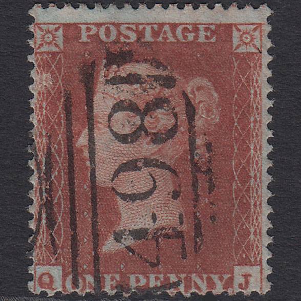 GB QV 1854 1d Red-brown (Plate 191) SG17-C1(1) QJ FU Manchester 498