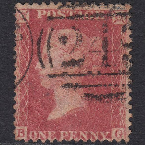 GB QV 1857 1d Rose-red (Plate 27) SG40-C10(1) BG GU