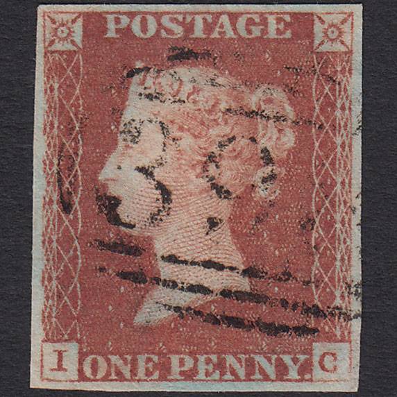 GB QV 1841 1d Red-brown (Plate 75) SG8-B1(1) IC FU
