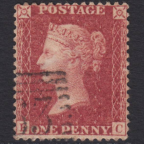 GB QV 1857 1d Rose-red (Plate 37) SG40-C10(1) EC FU Scotland