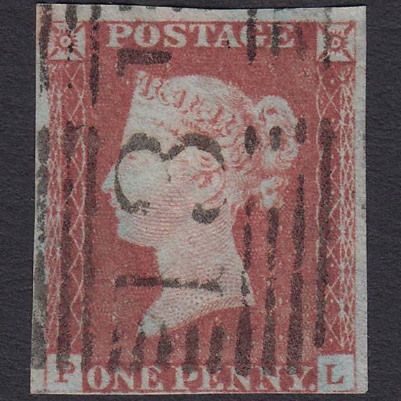 GB QV 1841 1d Red-brown Pl 64 SG8-B1(1) PL FU 4 Margins Edinburgh 131