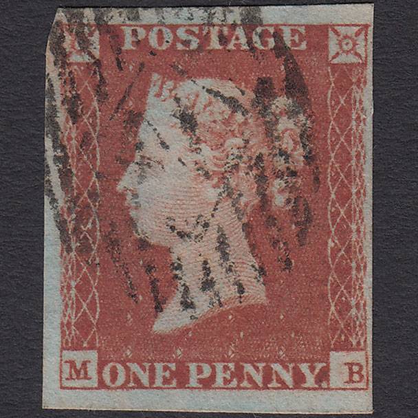GB QV 1841 1d Red-brown (Plate 95) SG8-B1(1) MB FU 4 Margins London IS 2