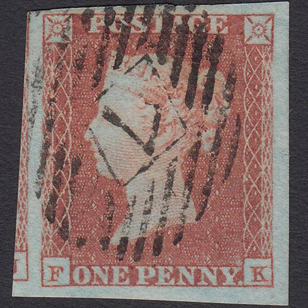 GB QV 1841 1d Pl 89 SG8-B1(1) FK VFU 4 Good to Huge Margins London IS 7