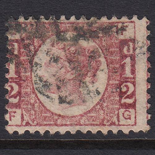 GB QV 1870 1/2d Rose-red SG48-G4 FG GU Misperf