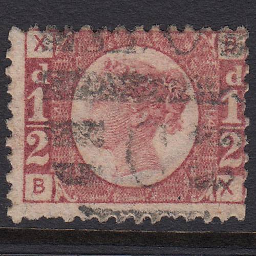 GB QV 1870 1/2d Rose-red (Plate 14) SG48-G4 BX GU London D&S EC6