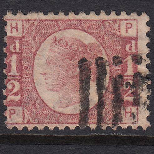 GB QV 1870 1/2d Rose (Plate 10) SG49-G4 PH FU Scotland