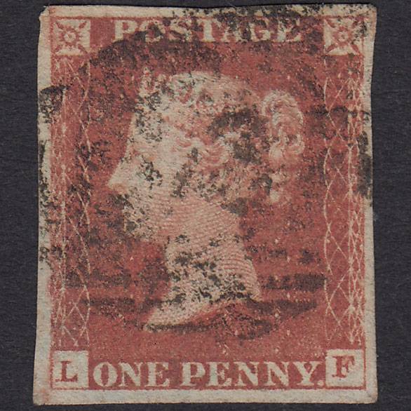 GB QV 1841 1d Red-brown (Plate 77) SG8-B1(1) LF GU 4 Margins