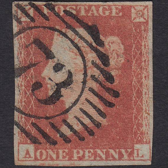 GB QV 1841 1d Pl 127 SG8-B2(1) AL GU Missing Imprimatur 4M London D&S 73