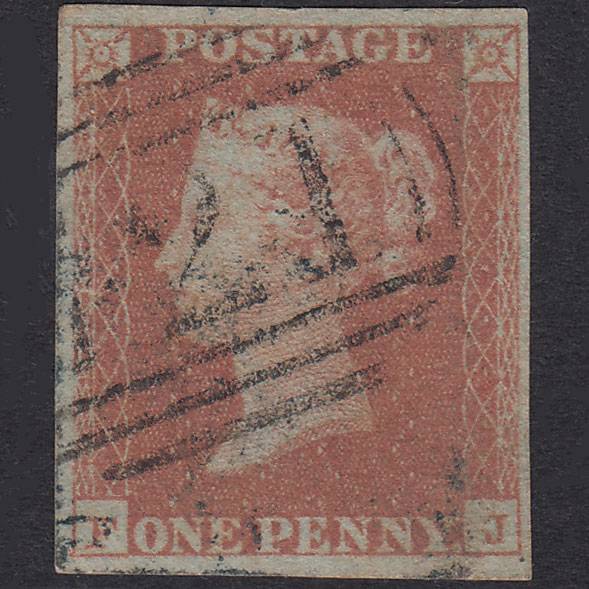 GB QV 1841 1d Red-Brown Plate 101 SG8-B1(1) FJ GU 4 Margins