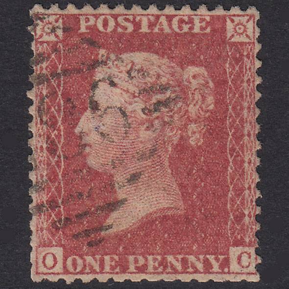GB QV 1857 1d Rose-Red Plate 36 SG40-C10(1) OC GU Dublin 186