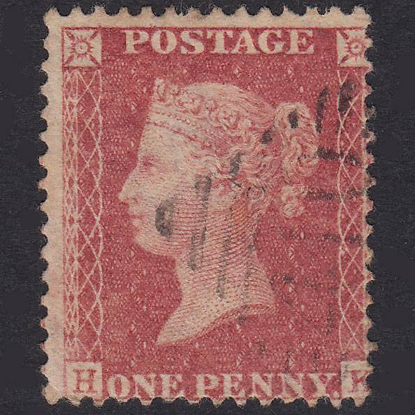 GB QV 1857 1d Rose-Red Plate 47 SG40-C10(1) HK VFU Ireland
