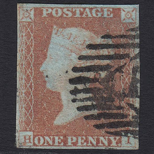 GB QV 1841 1d Red-brown (Plate 72) SG8-B1(1) HI GU London IS Cancel 4M