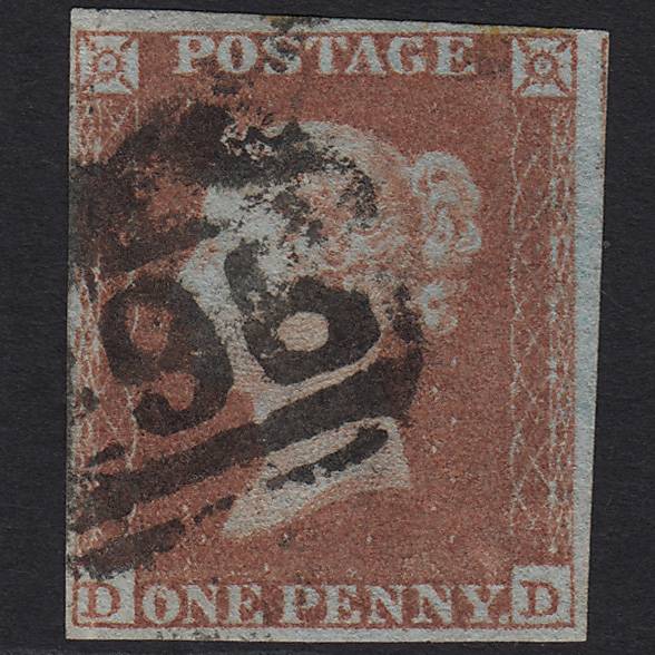 GB QV 1841 1d Red-brown (Plate 160) SG8-B2(1) DD GU 4 Margins
