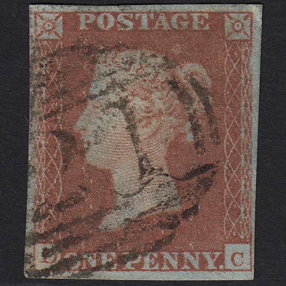 GB QV 1841 1d Red-brown (Plate 101) SG8-B1(1) DC GU Andover 21 4 Margins