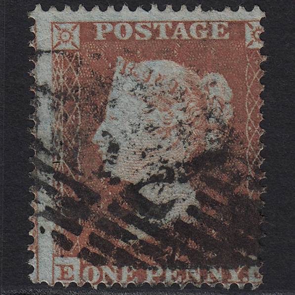 GB QV 1854 1d Red-brown (Plate 171) SG17-C1(1) EJ GU Split Belfast 62
