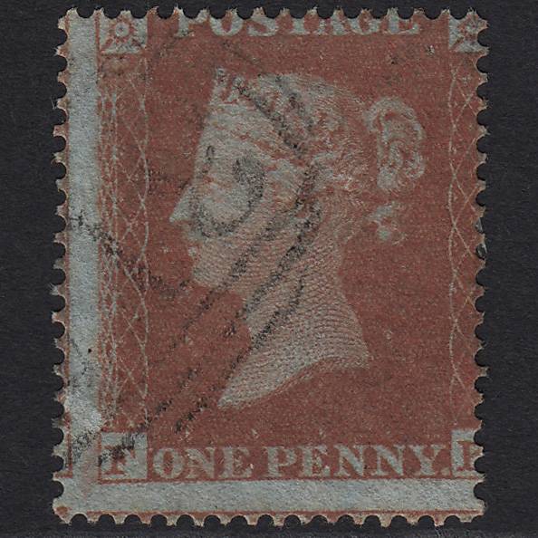 GB QV 1854 1d Red-brown (Plate 176) SG17-C1(1) FK FU Light Cancel