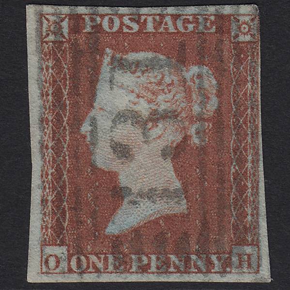 GB QV 1841 1d Red-brown Pl 149 SG8-B2(1) OH FU Edinburgh 131 nr 4 Margins