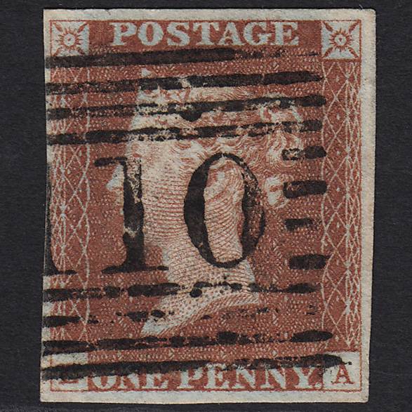 GB QV 1841 1d Pl 37 SG8-B1(1) LA FU Dumbarton 110 4M Imperf Ivory Head