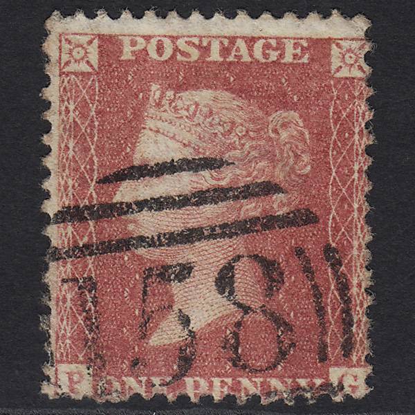 GB QV 1857 1d Rose-red (Plate 56) SG40-C10(1) PG FU Cambridge 158