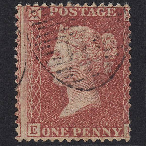 GB QV 1857 1d Rose-red SG40-C10(1) FU London D&S Cancel