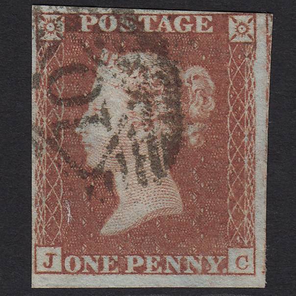GB QV 1841 1d Red-brown (Plate 89) SG8-B1(1) JC FU London IS 10 4 Margins
