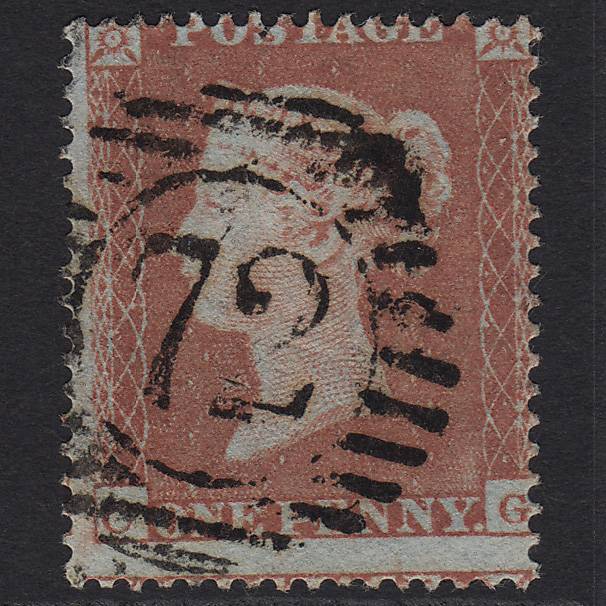 GB QV 1854 1d Red-brown (Plate 174) SG17-C1(1) CG FU London D&S 72