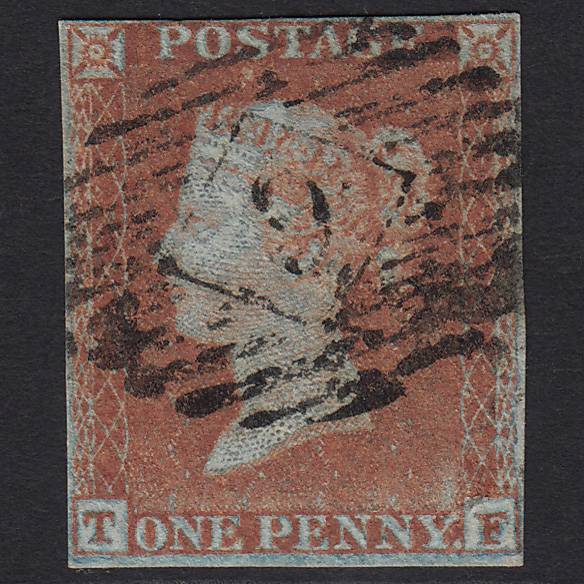 GB QV 1841 1d Red-brown (Plate 138) SG8-B2(1) TF FU 4M London IS Cancel