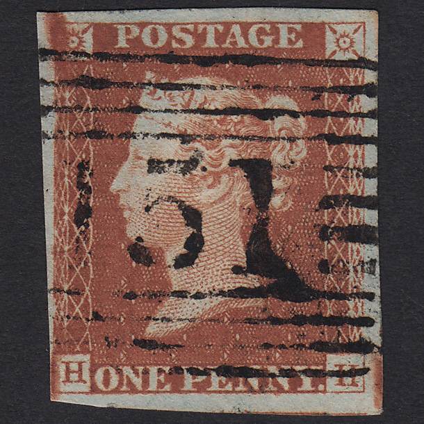 GB QV 1841 1d Red-brown Pl 61 SG8-B1(1) HH VFU 4M Imperf Fossoway 151