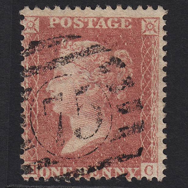 GB QV 1857 1d Rose-red (Plate 60) SG40-C10(1) HC FU London No.75