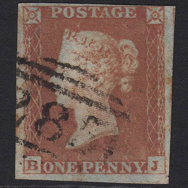 GB QV 1841 1d Red-brown (Plate 169) SG8-B2(1) BJ GU 4M Imperf Exeter 285