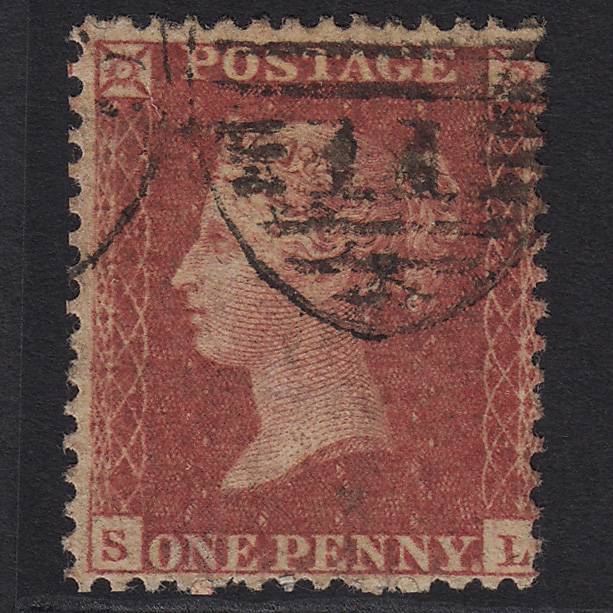 GB QV 1857 1d Rose-red (Plate 42) SG40-C10(1) SL GU in London