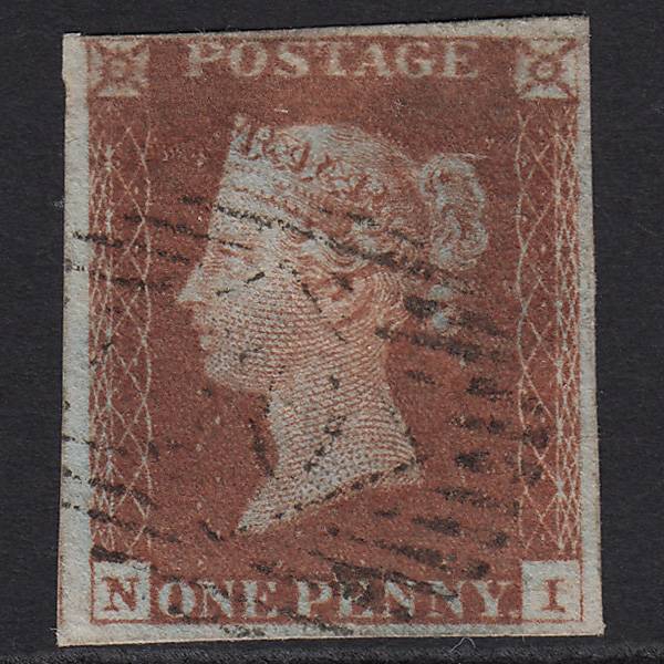 GB QV 1841 1d Red-brown (Plate 58) SG8-B1(1) NI FU London IS Cancel