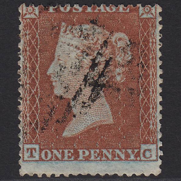 GB QV 1854 1d (Plate 191) SG17-C1(1) TC FU Missing Imprimatur Light Cancel