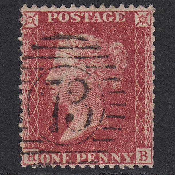 GB QV 1857 1d Rose-red Pl 36 SG40-C10(1) HB GU London D&S 73 Well Centred